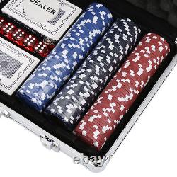 300pcs 11.5g Poker Chips Set With Aluminum Case Dice Poker Ga
