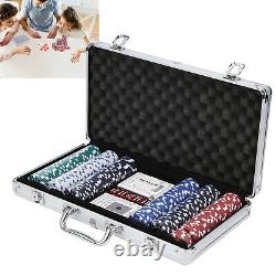 300pcs 11.5g Poker Chips Set With Aluminum Case Dice Poker Ga