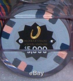 320 Horseshoe Cleveland Paulson Poker Chips Primary Tournament set $100 $25k