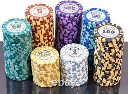 320 Piece Pro Poker Clay Poker Set 2X Plastic Cards with Cutting Cards