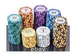320 Piece Pro Poker Clay Poker Set 2X Plastic Cards with Cutting Cards Re