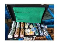 320 Piece Pro Poker Clay Poker Set 2X Plastic Cards with Cutting Cards Re