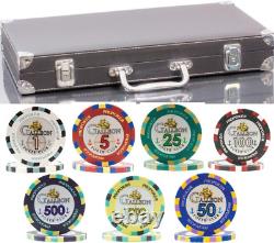 320 Piece Pro Poker Clay Poker Set 2X Plastic Cards with Cutting Cards Reinf