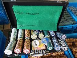 320 Piece Pro Poker Clay Poker Set 2X Plastic Cards with Cutting Cards case