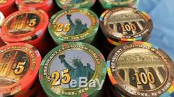 330 Paulson President New Yorker Poker Chips Set Rare