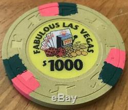 35 Fabulous Las Vegas Poker Paulson Poker Chips $1000 Excellent To Near Min
