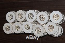 356 VERY RARE UNIDENTIFIED PAULSON HAT & CANE POKER CHIPS SET LOT VINTAGE CLAY