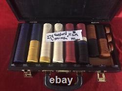 390 Old School Clay Poker Chips Set Tournament Home Cash Game Ben Frieda RLM VTG