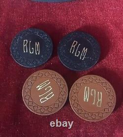 390 Old School Clay Poker Chips Set Tournament Home Cash Game Ben Frieda RLM VTG