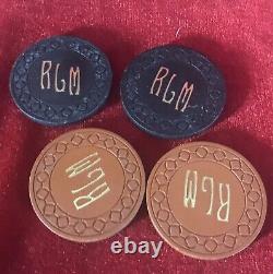 390 Old School Clay Poker Chips Set Tournament Home Cash Game Ben Frieda RLM VTG