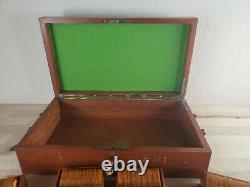 399 Vintage Poker Chips Catalin Swirl Case Trays (Bakelite) Antique Set