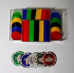 4-1 Professional Poker Chip Card Games Roulette Black Jack Casino Play Set Toy