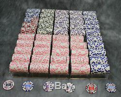 4 Aces Poker Chip Set 998 chips 11.5 Gram 39mm includes 10 Acrylic chip racks