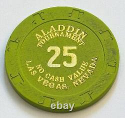 40 Authentic Paulson ALADDIN Casino NCV Tournament Chips'25' THC 10.2g -Q05