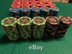 400 pc Paulson Poker / Casino Chips Set $1/$5/$25/$100 Aurora Star