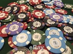 410 Rare Sidepot Gaming Protege Clay Poker Chip Set Used Great Condition