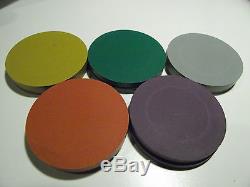 425 chip ASM / CPC Blank Mold solid color poker tournament chip set