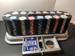 440 piece World Poker Tour Chip Set Rotating base with Handle