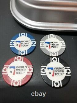 440 piece World Poker Tour Chip Set Rotating base with Handle