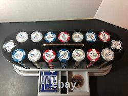 440 piece World Poker Tour Chip Set Rotating base with Handle