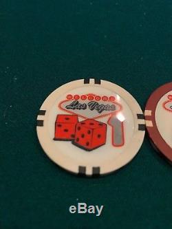 450 Welcome Las Vegas Poker Chips Set Clay Composite 9 Grams