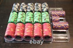 450 X Jetons Paulson Poker Set Horseshoe Casino Chips Clay