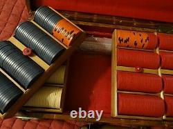 461 Vintage 1950s Casino CLAY BC Wills / Burt Co. POKER CHIPS SET