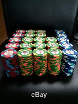 470 Paulson Pharaoh's Club and Casino Poker Chip Set NEW! Clay Chips RARE
