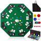 48 8 Player Foldable Poker Table Top with 300 Pcs Poker Chips Set with Alumi