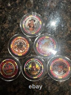 $5 PIONEER CASINO 6 Chip Set POKER CHIP LAUGHLIN NEVADA RIVER RUN CARNIVAL 2006