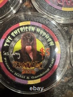 $5 PIONEER CASINO 6 Chip Set POKER CHIP LAUGHLIN NEVADA RIVER RUN CARNIVAL 2006
