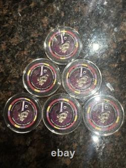 $5 PIONEER CASINO 6 Chip Set POKER CHIP LAUGHLIN NEVADA RIVER RUN CARNIVAL 2006