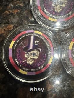 $5 PIONEER CASINO 6 Chip Set POKER CHIP LAUGHLIN NEVADA RIVER RUN CARNIVAL 2006