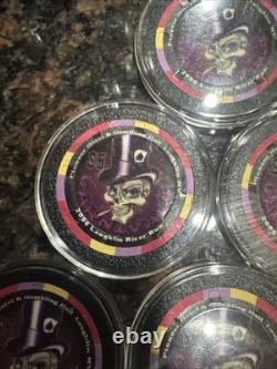 $5 PIONEER CASINO 6 Chip Set POKER CHIP LAUGHLIN NEVADA RIVER RUN CARNIVAL 2006