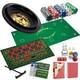 5 in 1 Casino Game Pro Set 100 Pro Poker Chip, Blackjack+Roulette Wheel+Crap
