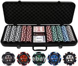 500 13.5g Pro Poker Clay Poker Chip Set Casino Quality Clay Poker Chips with