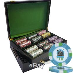 500 14g Knights Casino Clay Poker Chips Set High Gloss Wood Case Custom Build