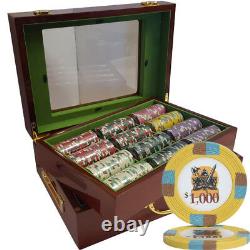 500 14g Knights Poker Chips Set High Gloss Personalized Wood Case