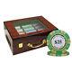 500 14g Monte Carlo Poker Club Chips Set High Gloss Personalized Wood Case