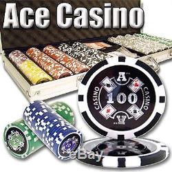 500 Ace Casino Poker Chip Set. 14 Gram Heavy Weighted Poker Chips