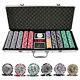 500 Ben Franklin Casino Table Poker Chips Set with Cards