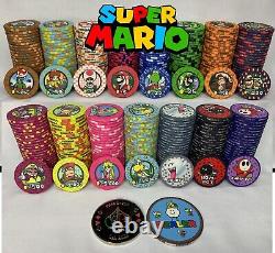 500 Ceramic Mario Themed Poker Chips (build Your Set) Read Description