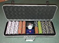 500 Ceramic Pokerstars Poker Chips Set With Case, Cards & Dealer Button (New)