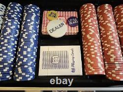 500 Chip Monte Carlo Poker Set with Aluminum Locking Case FAT CAT by GLD Products