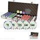 500 Chips Poker Dice Chip Set Texas Holdem Cards With Aluminum Case New