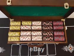 500 Chips Poker Set- 400 x PAULSON PRIVATE CARDROOM NCV CHIPS, 100 x $5 PHARAOH'S