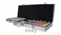 500 Count Ace Casino Poker Set 14 Gram Clay Composite Chips with Aluminum C