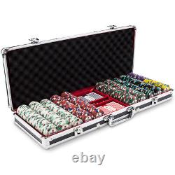 500 Count Claysmith'Showdown' Poker Chips Set in Black Aluminum Case