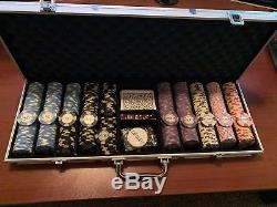 500 Count Milano Poker Set 10 Gram Premium Casino Grade Clay Chips with Case