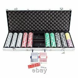 500 Count The Ultimate Poker Set 14 Gram Clay Composite Chips with Alumin